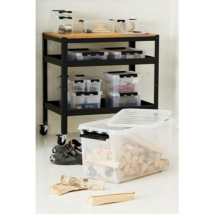 SmartStore Aufbewahrungsbox Classic 70L x B x H: 72 x 40 x 39 cm, Kunststoff, Transparent Mood Shot