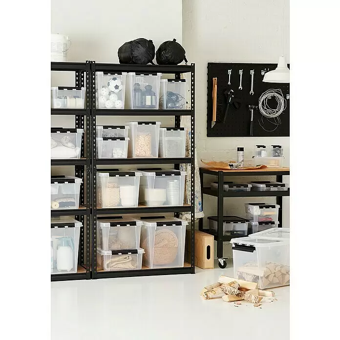SmartStore Aufbewahrungsbox Classic 70L x B x H: 72 x 40 x 39 cm, Kunststoff, Transparent