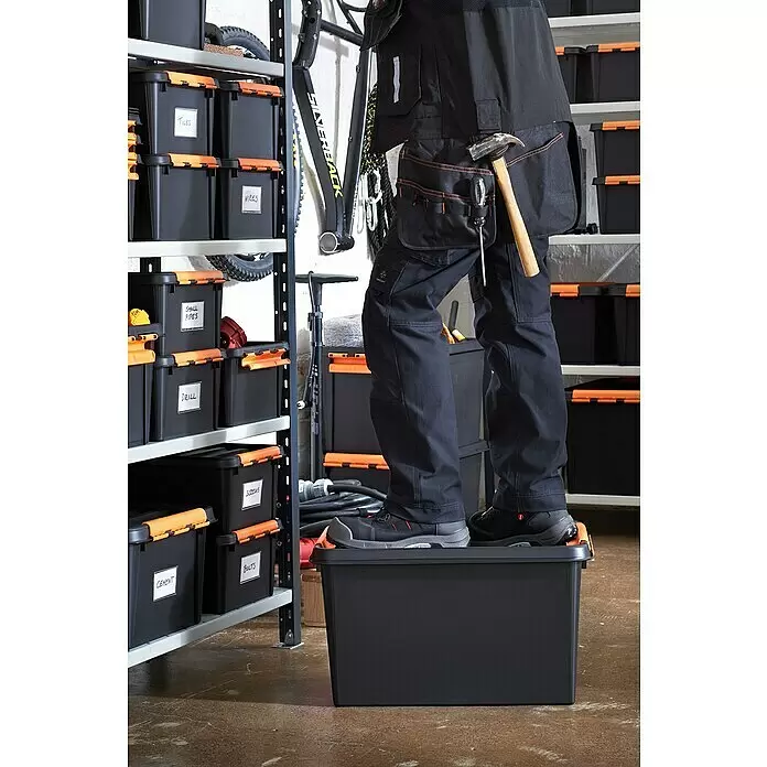 SmartStore Aufbewahrungsbox Pro 49 - L x B x H: 59 x 39 x 34 cm, Kunststoff, Schwarz - Anwendungsbeispiel