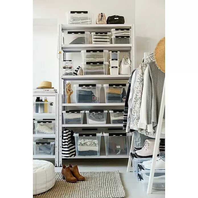 SmartStore Aufbewahrungsbox Classic 46 - L x B x H: 60 x 40 x 31 cm, Kunststoff, Transparent - Stimmungsaufnahme