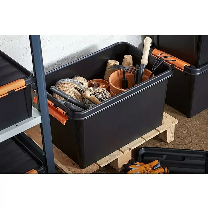 SmartStore Aufbewahrungsbox ProL x B x H: 59 x 39 x 34 cm, Kunststoff, Schwarz