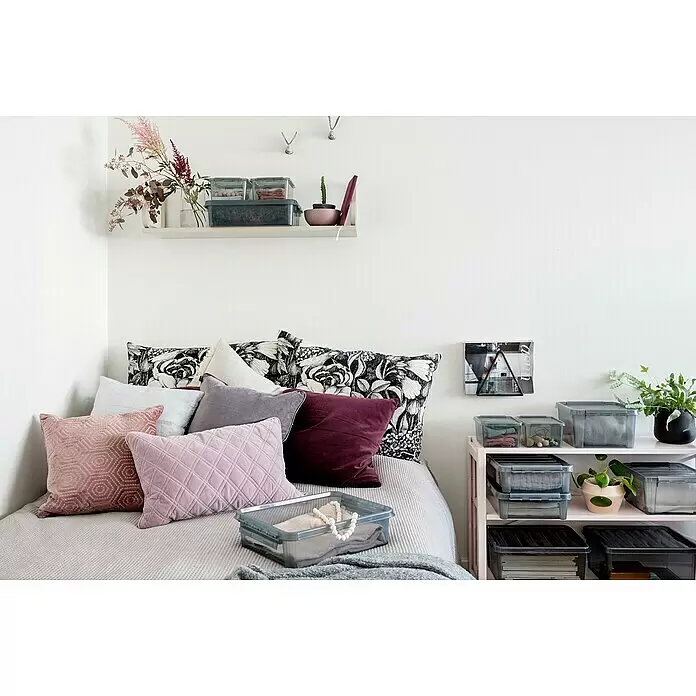 SmartStore Aufbewahrungsbox Colour 14 - L x B x H: 40 x 30 x 18 cm, Kunststoff, Grau - Stimmungsaufnahme