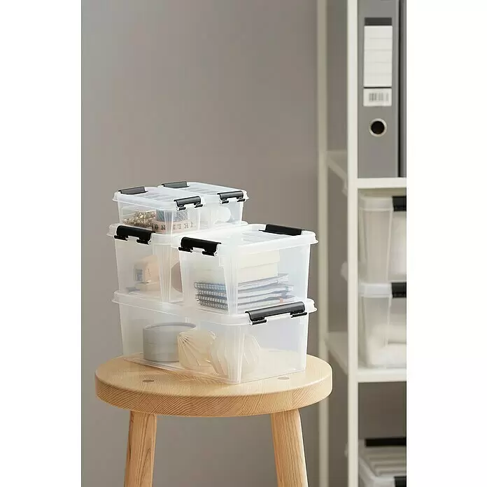 SmartStore Aufbewahrungsbox Classic 1,5 - L x B x H: 20 x 15 x 11 cm, Kunststoff, Transparent - Stimmungsaufnahme