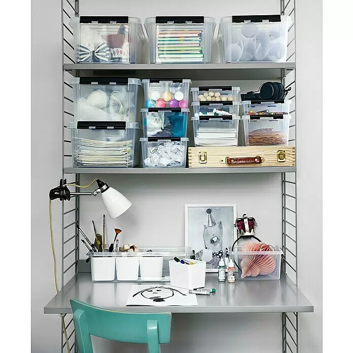 SmartStore Aufbewahrungsbox Classic 2 - L x B x H: 21 x 17 x 11 cm, Kunststoff, Transparent - Stimmungsaufnahme