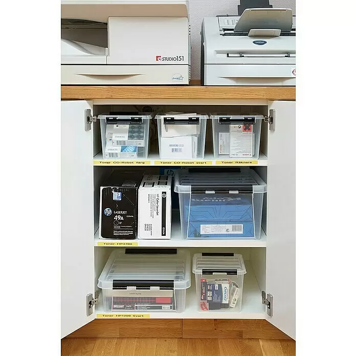 SmartStore Aufbewahrungsbox Classic 7,5 - L x B x H: 40 x 30 x 11 cm, Kunststoff, Transparent - Stimmungsaufnahme