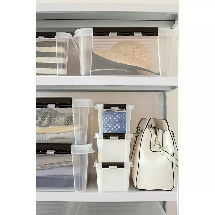 SmartStore Aufbewahrungsbox Classic 3,5 - L x B x H: 38 x 14 x 11 cm, Kunststoff, Transparent - Stimmungsaufnahme