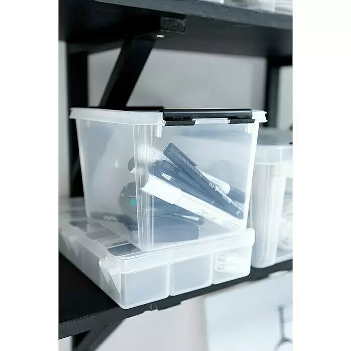 SmartStore Aufbewahrungsbox Classic 3 - L x B x H: 21 x 17 x 15 cm, Kunststoff, Transparent - Stimmungsaufnahme