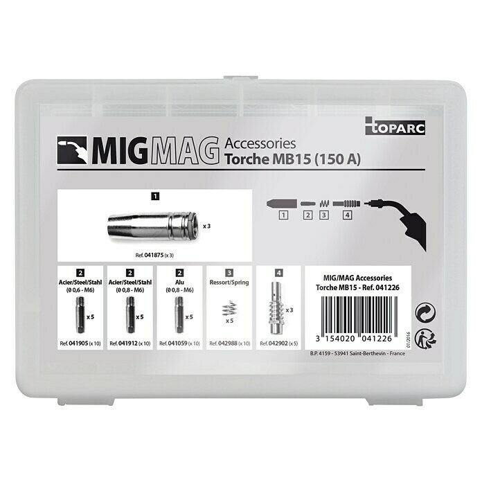 Gys Komplet pribora za MIG-MAG (Namijenjeno za: Plamenik MIG MB 15, 26-dijelno)