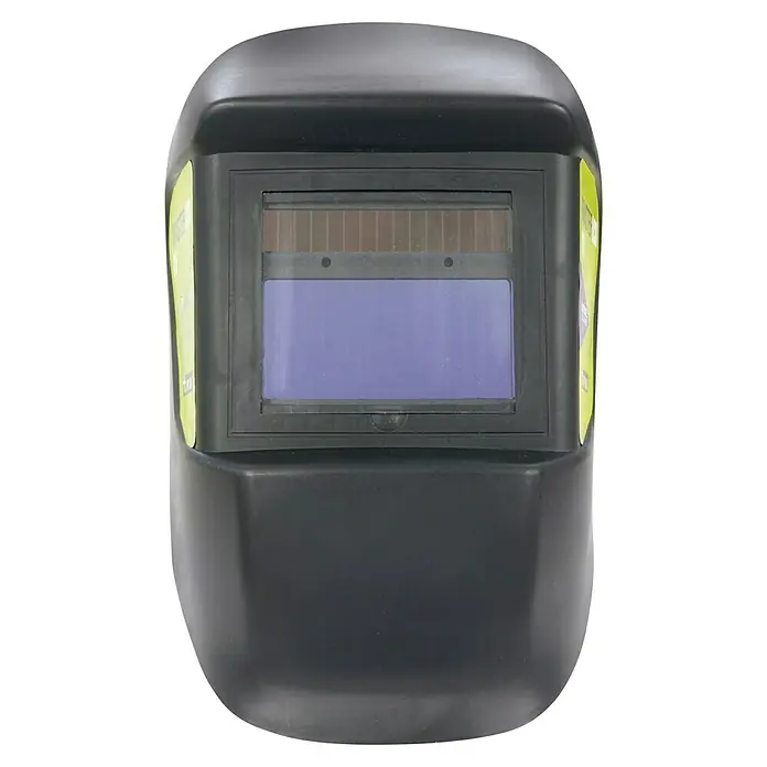 Gys Schweißhelm LCD Master 11 - Schutzstufe: 3 Stk. - 11 Stk. - Eine schwarze automatische Schweißmaske mit Solarpanel für professionelle Schweißarbeiten, bietet optimalen Schutz und Komfort.