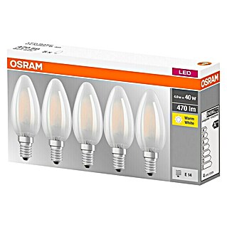 Osram Retrofit LED-Lampe Classic B (E14, 4 W, B35, 470 lm, 5 Stk.)