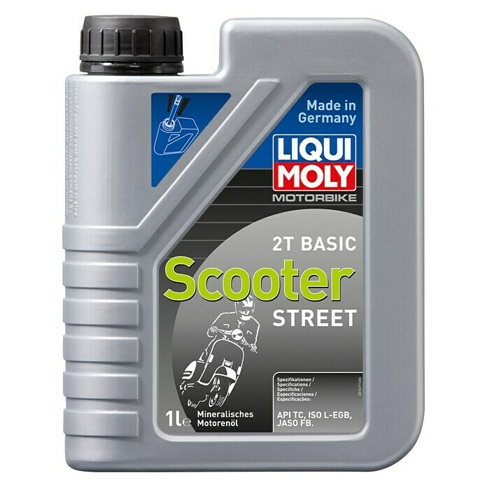 Liqui Moly Motoröl Scooter Street T21 l, Geeignet für: 2-Takt-Motoren Front View