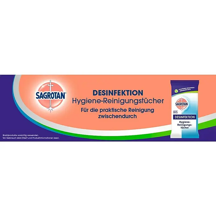 Sagrotan Reinigungstücher für Hände - 12 Stk. - Abbildung von Sagrotan Hygiene-Reinigungstüchern zur Desinfektion und praktischen Reinigung für zwischendurch.
