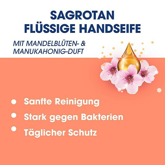 Sagrotan Flüssigseife Sanft zur Haut (Mandelblüten & Manukahonig, 250 ml) | BAUHAUS