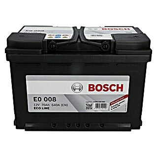 Bosch Autobatterie Eco Line SLI (Kaltstartstrom nach EN: 640 A, Kapazität: 70 Ah, 12 V, Ergonomischer Tragegriff)