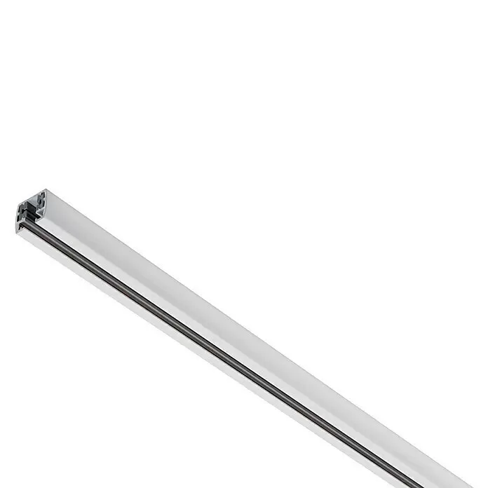 Paulmann URail Schiene - 200 cm, Metall, Weiß - Weiße Aluminium-Stromschiene für Schienenbeleuchtung mit dunkler Leiterbahn.