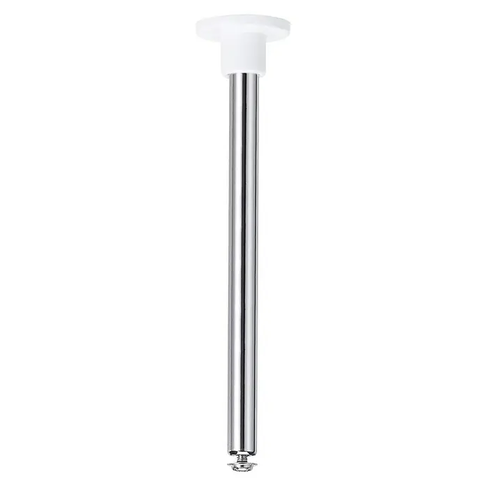 Paulmann URail Suspensión de riel - Largo: 105 mm, Blanco - Una barra plateada con montaje en techo blanco y pie ajustable para el suelo. Detalle práctico para muebles flexibles.