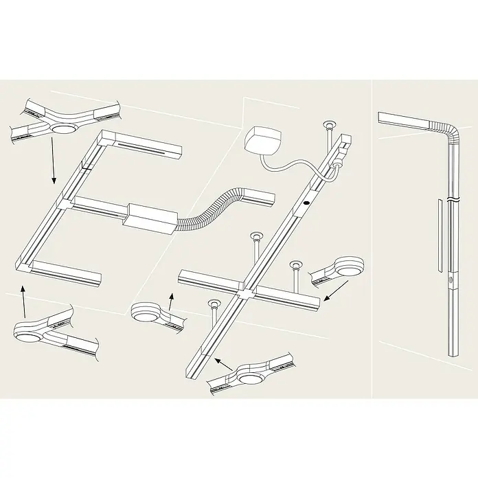 Paulmann URail Endkappe LED - Weiß, 5,8 W, L x B x H: 141 x 57 x 27 mm - Deckenmontiertes modulares Lichtsystem.