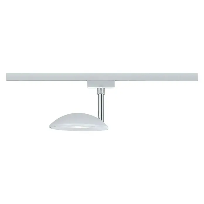 Paulmann URail LED-Spot Sphere - Weiß, Chrom, L x B x H: 32 x 119,8 x 183 mm - Deckenleuchte mit weißem Lampenschirm an einer Schiene. Stilvolles Beleuchtungselement für moderne Innenräume. Helle, gleichmäßige Ausleuchtung.