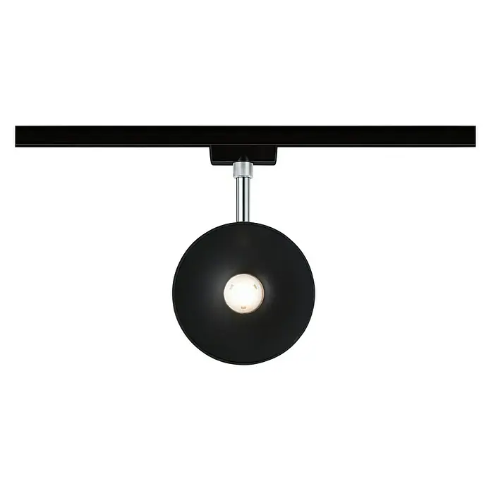 Paulmann URail LED-Spot Sphere - Schwarz, Chrom, L x B x H: 32 x 119,8 x 183 mm - Elegante schwarze Deckenleuchte mit rundem Lampenschirm und hellem Licht. Ideal für moderne Wohnräume und Büros.