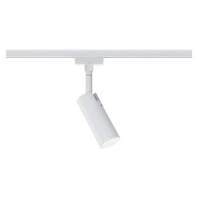 Paulmann URail Foco LED para riel Tubo - 5 W, L x An x Al: 105 x 42 x 196 mm, Blanco, Blanco cálido - Luz LED de carril blanca, un diseño moderno para soluciones de iluminación flexibles. Ideal para iluminación de acento en espacios residenciales y comerciales.