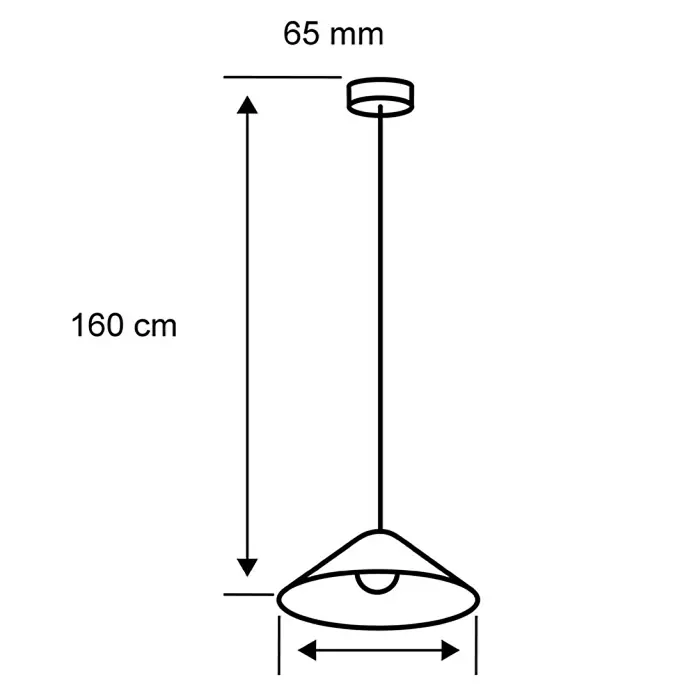 Paulmann URail Pendelleuchte Catalejo - Chrom matt, Höhe: 160 cm - Die Abbildung zeigt eine Hängelampe mit den Maßen 160 cm Höhe und 65 mm Durchmesser.