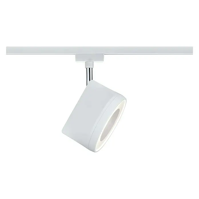 Paulmann URail LED-Spot Arena - 15 W, Weiß, Chrom, 78 x 123 x 191 mm, Warmweiß - Weißer LED-Strahler an einer weißen Schiene, der ein modernes und minimalistisches Design aufweist. Ideal für eine stilvolle Beleuchtung.