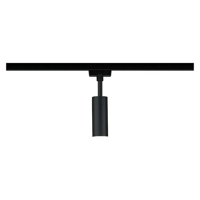 Paulmann URail LED-Spot Tubo - 4,5 W, L x B x H: 105 x 42 x 186 mm, Schwarz, Neutralweiß - Schwarze, zylindrische Schienenleuchte mit gerichteter Lichtquelle für moderne Beleuchtungslösungen in Innenräumen.