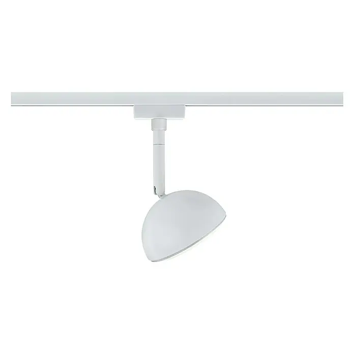 Paulmann URail LED-Spot Hemi - 5 W, Weiß, L x B x H: 56 x 100 x 170 mm - Eine elegante weiße Schienenleuchte, ideal zur gezielten Beleuchtung in modernen Räumen. Das schlichte Design fügt sich nahtlos ein.