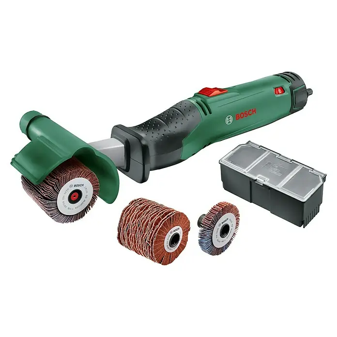 Bosch Schleifroller Texoro - 250 W - Bosch Schleifroller-Set mit diversen Aufsätzen und Zubehör für vielfältige Schleifarbeiten.