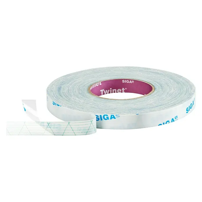 Siga Doppelseitiges Klebeband Twinet - 50 m x 20 mm - Eine Rolle SIGA Twintet Dichtband, ein hochwertiges Produkt zum Abdichten und für den Bau.