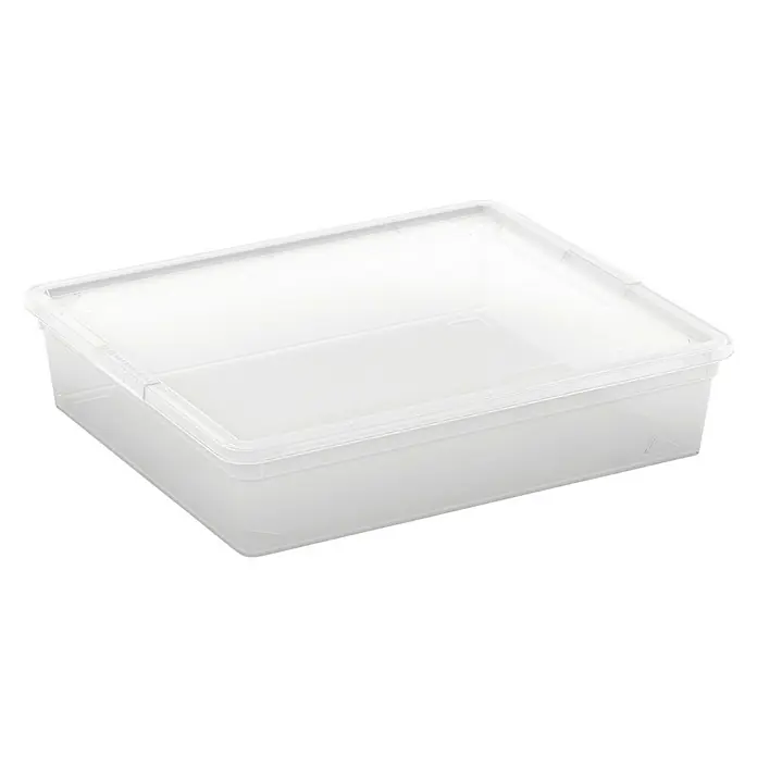 KIS Aufbewahrungsbox C Box Flat - L x B x H: 40 x 34 x 9 cm, Kunststoff, Transparent - Transparente Kunststoffbox mit Deckel, ideal zur Aufbewahrung und Organisation von Gegenständen im Haushalt oder Büro. Robuste Bauweise.