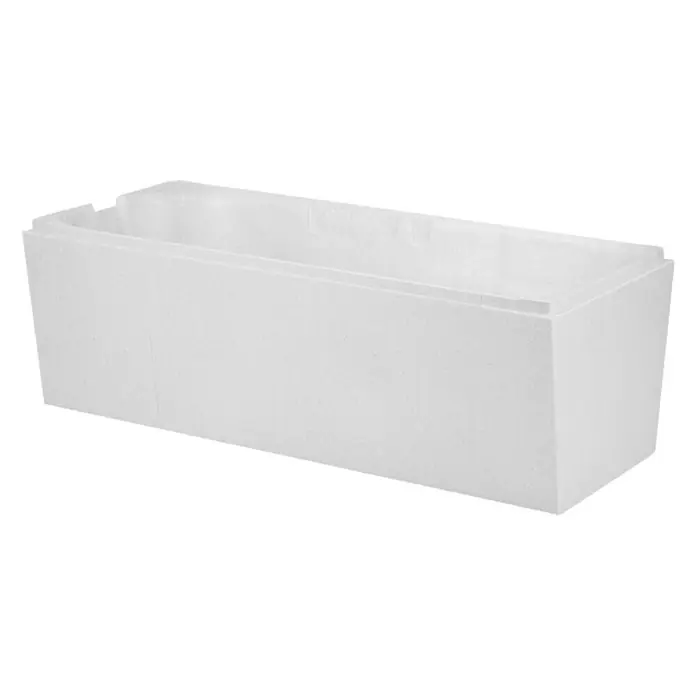 Sanicomfort Badewannenträger - 137 x 67 cm, Expandiertes Polystyrol, Weiß - Weiße Styropor-Wanne. Sie ist rechteckig mit Hohlraum. Ideal für den Garten oder als Deko. Robust und wetterfest.