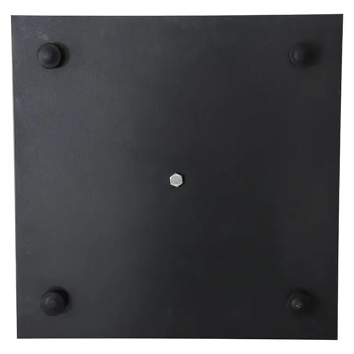 Sunfun Schirmständer - Geeignet für: Schirme bis Ø 300 cm - Schwarze quadratische Basis mit einer Schraube in der Mitte und Füßen an den Ecken. Eine solide Basis für verschiedene Produkte.
