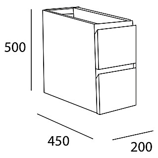 Módulo de conjunto Combo (L x An x Al: 45 x 20 x 50 cm, Tabaco)