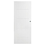 Puerta corredera de madera Berlín con uñero (72,5 x 203 cm, Blanco, Maciza)