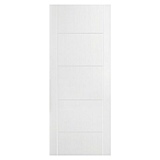 Solid Elements Puerta corredera de madera Berlín (62,5 x 203 cm, Blanco, Macizo)