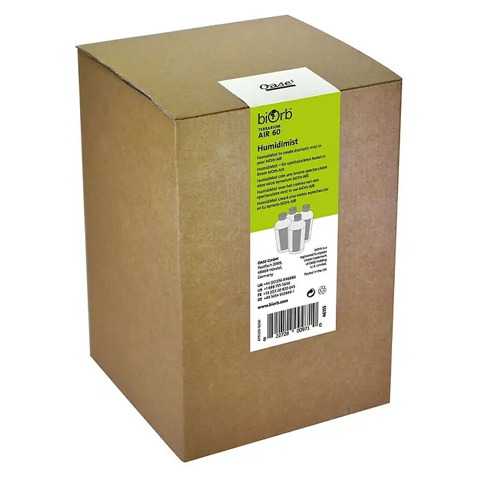 biOrb Nebelflüssigkeit HumidiMist Set - 2 l, Passend für: biOrb AIR Terrarien - Verpackungskarton mit biOrb Terrarium Air 60 Humidimist, zur Erzeugung von Nebel in Ihrem Terrarium.