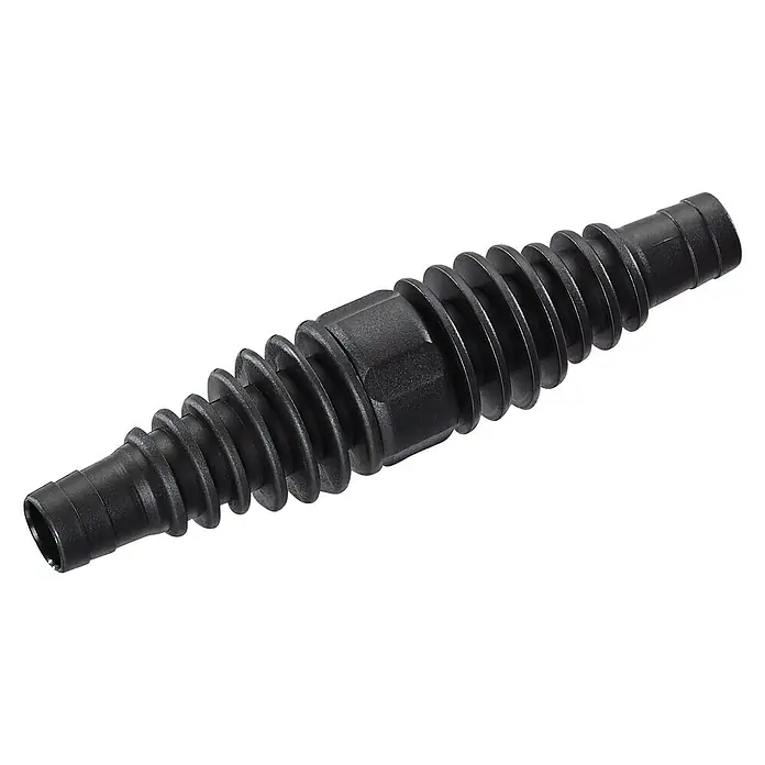Oase Schlauchverbinder 1/2" - ½″ - Schwarzer flexibler Schlauchverbinder aus Kunststoff mit gerippter Oberfläche und Mittelstück zur Verbindung von zwei Schläuchen.