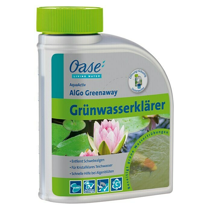 Oase AquaActiv Grünwasserklärer AlGo Greenaway500 ml Diagonal View