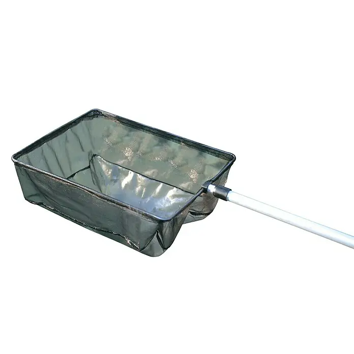 Oase Teichkescher - Aluminium, 25 x 17 cm - Kescher mit silberfarbenem Griff für Teich, Aquarium oder Fischerei, um Fische und Pflanzen schonend zu entnehmen.