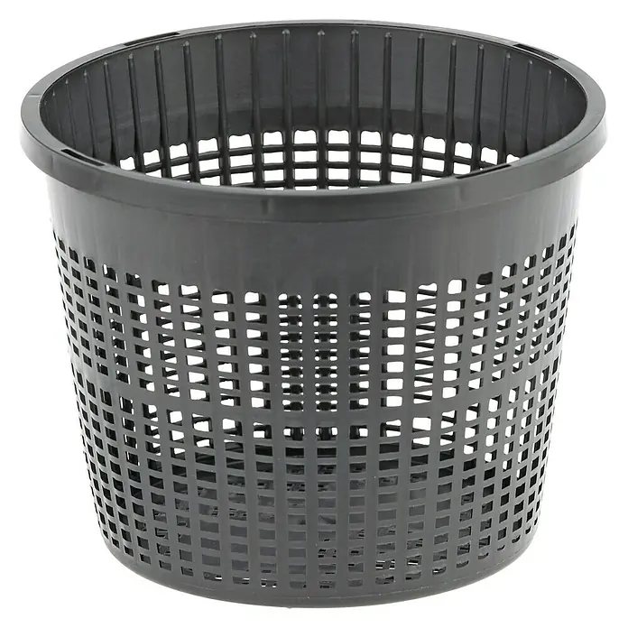 Oase Pflanzkorb - Rund, 13 cm, 1 l - Schwarzer Kunststoffkorb mit quadratischen Löchern für verschiedene Zwecke. Praktisch und vielseitig einsetzbar im Haushalt.
