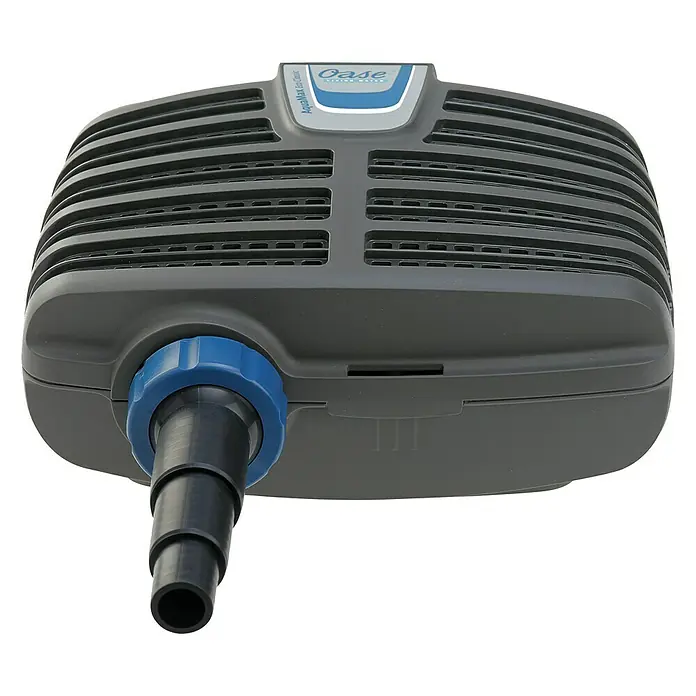 Oase Filterpumpe Aqua Max Eco Classic 2500 E - 23 W, Fördermenge pro Std.: 2.600 l - Nahaufnahme eines Oase AquaMax Eco Classic Teichfilters, ideal für sauberes Teichwasser und einfache Wartung.