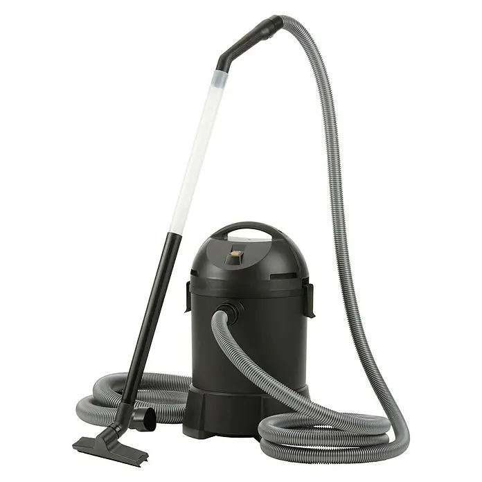 Oase Teichschlammsauger PondoVac Classic - 1.400 W, Tankvolumen: 27 l - Hier ist ein Nass- und Trockensauger in Schwarz, komplett mit Schlauch, Stiel und Bürstenaufsatz.