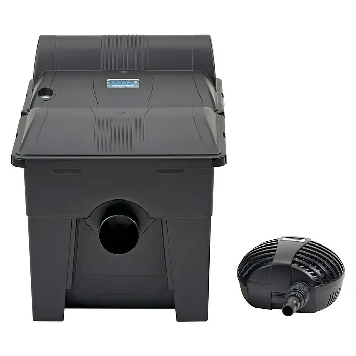 Oase BioSmart Durchlauffilter Set 14000 - 70 W, Teichgröße: 14 m³ - Oase Filter- und Pumpenset für Teiche. Ideal für klares Wasser und gesunde Fische in Ihrem Gartenteich, einfache Installation.
