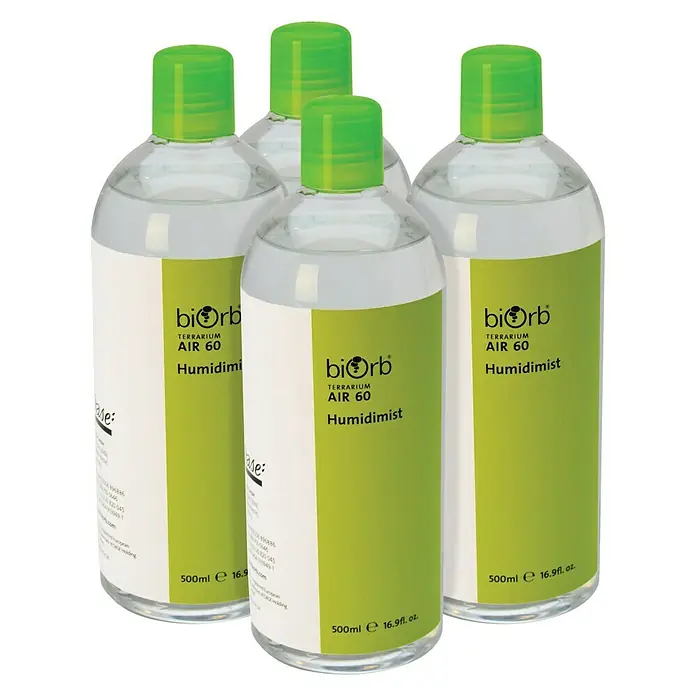 biOrb Nebelflüssigkeit HumidiMist Set - 2 l, Passend für: biOrb AIR Terrarien - Vier Flaschen Biorb Terrarium Air 60 Humidimist Luftbefeuchter, ideal für Terrarien, zur Erhaltung der Feuchtigkeit und des optimalen Klimas.