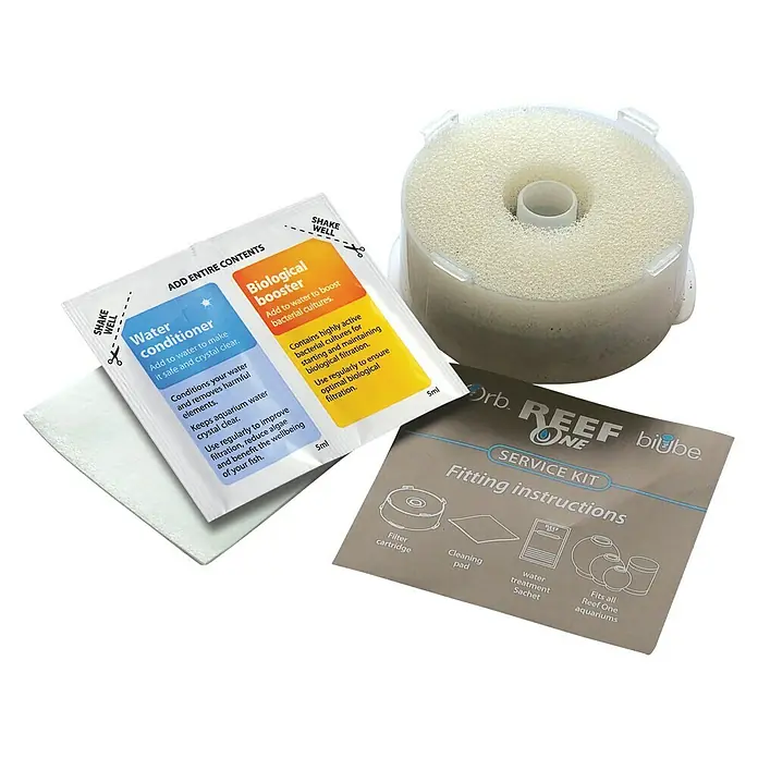 biOrb Aquarien Service-Kit - 3 -tlg., Passend für: biOrb Aquarien - Das Reef One Service Kit für Aquarien: Enthält Filterkartusche, Reinigungspad, Wasseraufbereitung und biologischen Booster für klares Wasser.