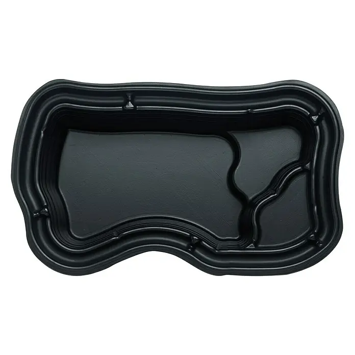 Oase Teichschale PE 1000 - L x B x H: 240 x 140 x 62 cm, Fassungsvermögen: 1.000 l - Schwarzer, vorgeformter Teich mit verschiedenen Tiefenzonen. Ideal für die Gestaltung eines Gartenteichs.