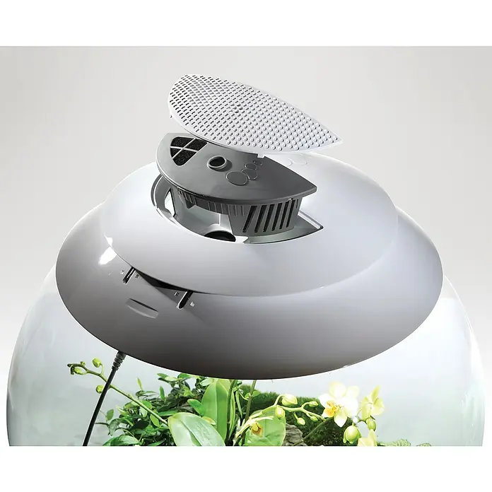 biOrb Terrarium AIR - Ø x H: 51,2 x 57,8 cm, 60 l, Weiß, Kunststoff - Nahaufnahme eines BioPress Set 4000 Teichfilters, der eine optimale Wasserqualität mit einfacher Reinigung kombiniert.