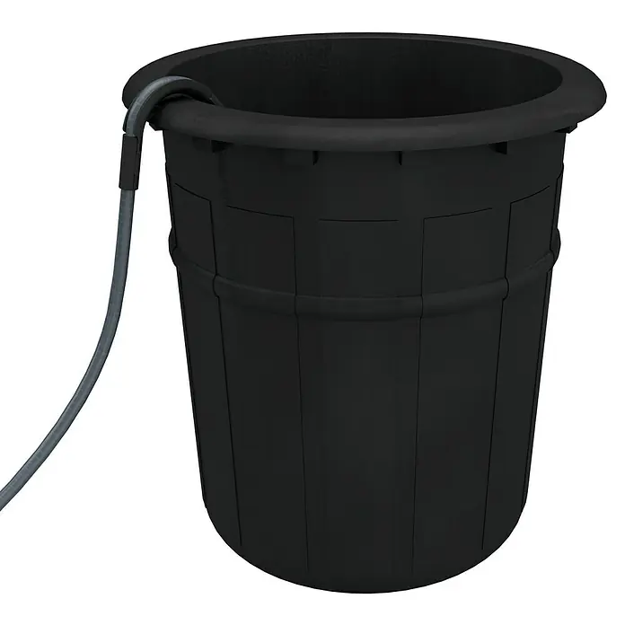 Oase ProMax Rain Regenfasspumpe ProMax Rain - 370 W, 4.000 l/h - Schwarzer Kübel mit grauem Kabel. Dieser robuste Kübel eignet sich ideal für Gartenarbeiten und andere Aufgaben rund ums Haus.