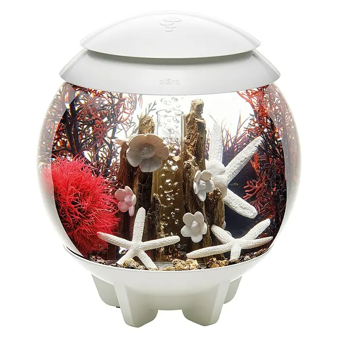 biOrb Deko-Set für Aquarien Red Forest - 8 -tlg., Rot/Weiß, Passend für: Aquarien ab 15 l - Ein BiOrb-Aquarium mit Meeresdekor, inklusive Seesternen, Korallen und einer Luftblasenröhre, die ein entspannendes Unterwasserambiente schafft.